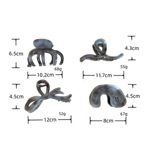 1 paire de pinces à cheveux géométriques décontractées en acétate pour femmes, série Simple h5 Image5