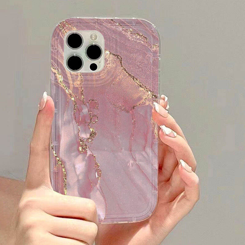1 paire de coques de téléphone rose nacré dégradé de haute qualité h5Image2
