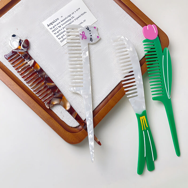 1 Piece Puppy Cellulose Acetate Sheet Women's Combs h5 Picture4