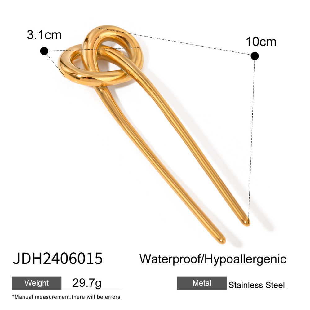 1 Piece Twisted Stainless Steel Twisted Hairpin Picture6