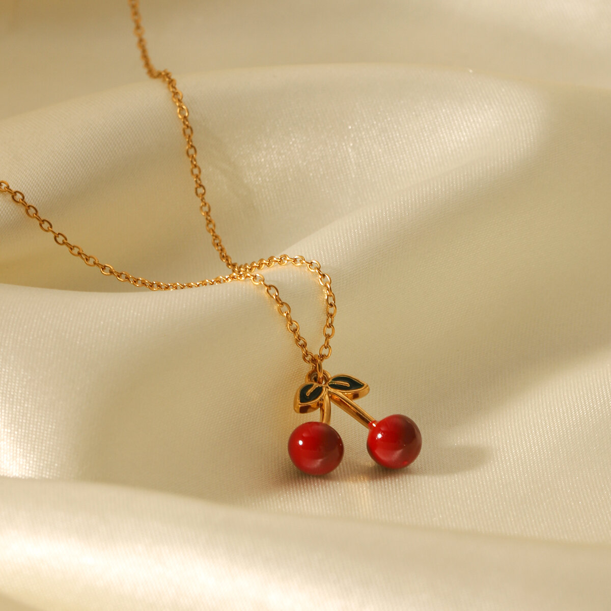 1 Pair Simple Series Daily Plant Stainless Steel Waterproof  Women's Pendant Necklaces h5 Picture6