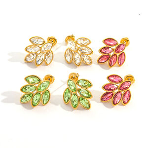 Simple and Elegant Stainless Steel Waterproof Women's Stud Earrings h5 Picture5