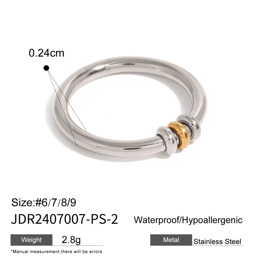 Minimalist Lightweight Stainless Steel Waterproof Women's Rings h5Picture6