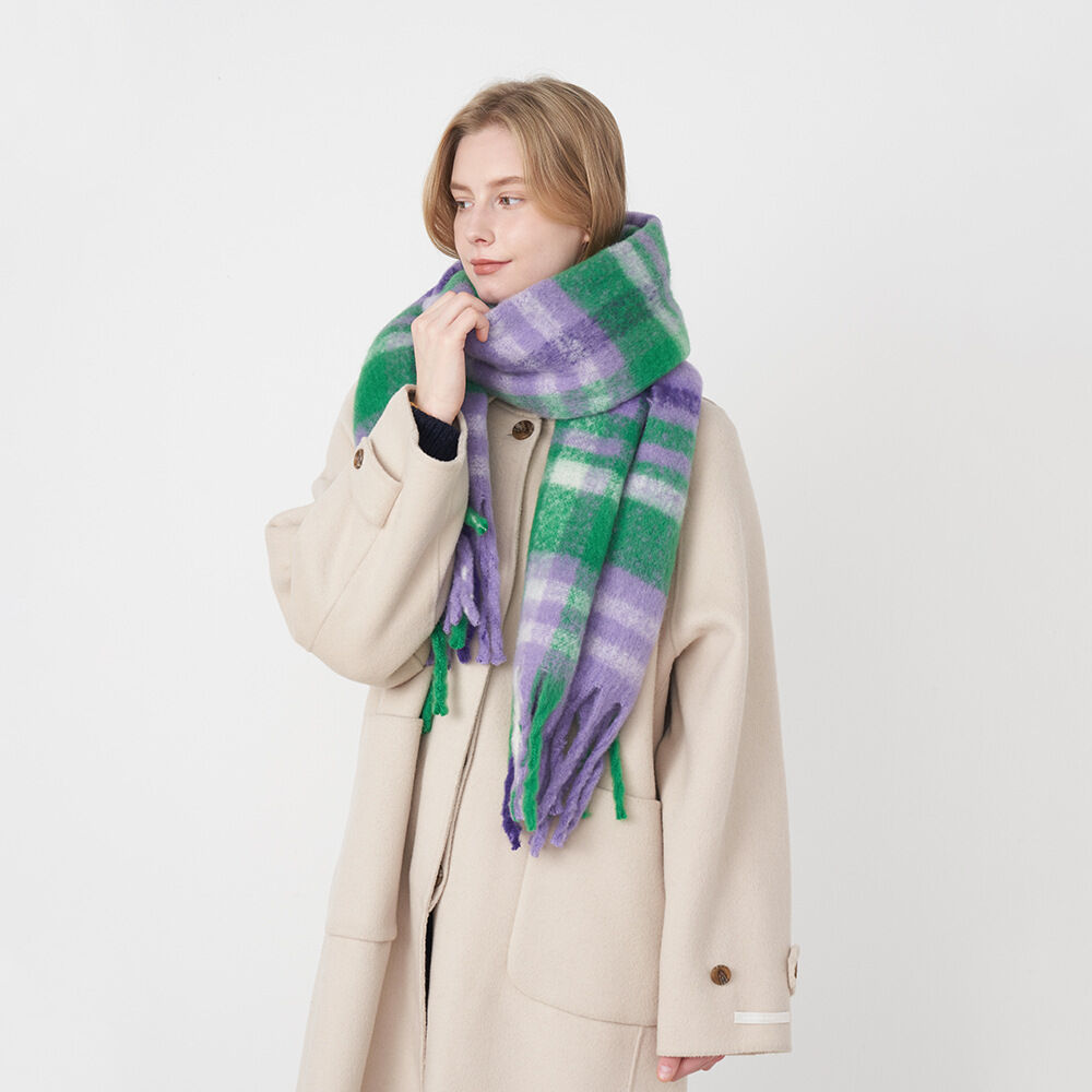 1 Piece Daily Plaid Polyester Women's Winter Scarves h5 Picture2