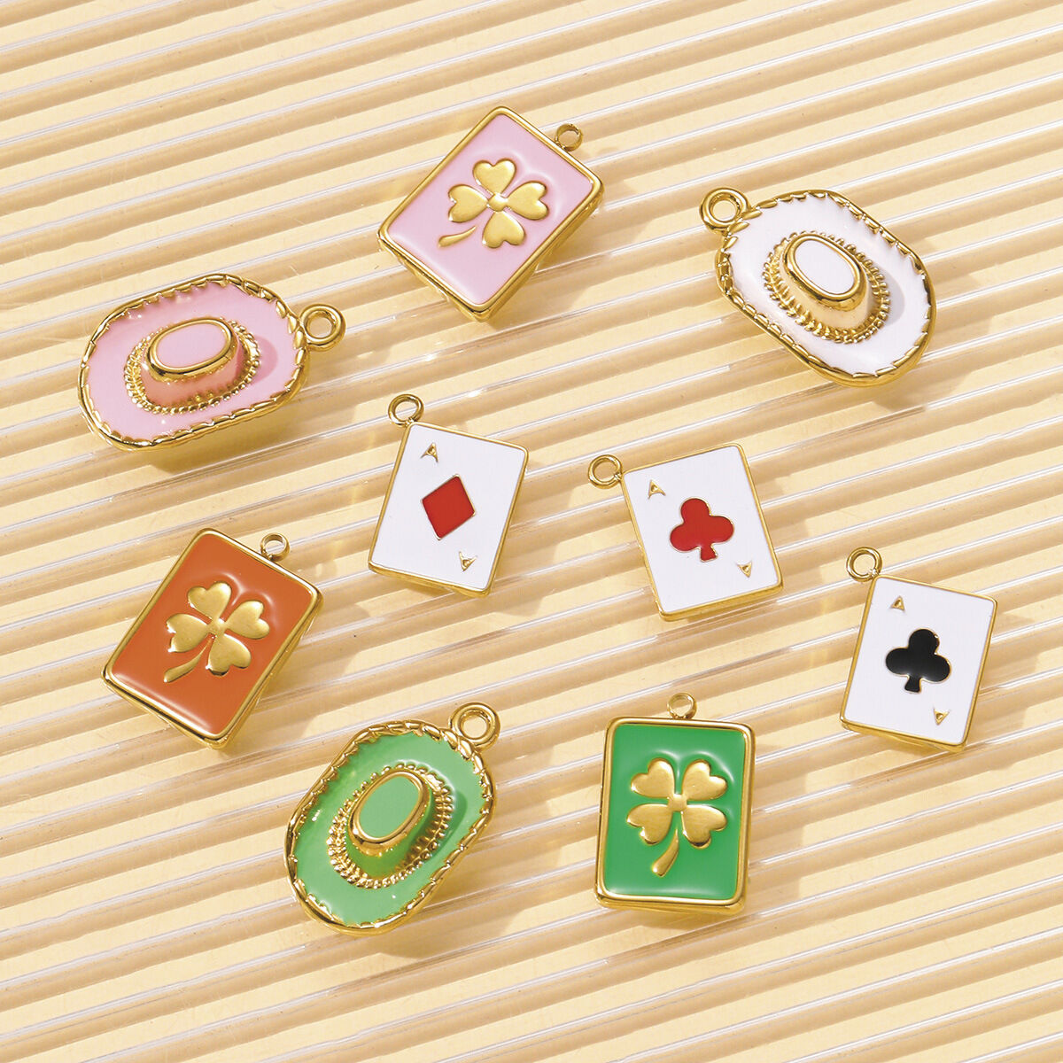 1 Piece Daily Poker Stainless Steel Waterproof Women's Pendants Picture5