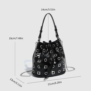 1 Piece Luxurious Fashionable and Classic Rivet Women's Handbags h5