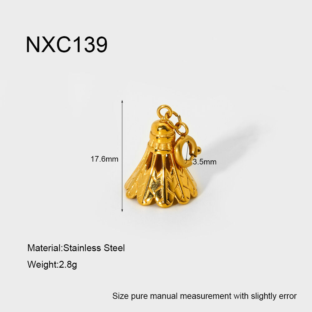 1 Pair Stainless Steel Waterproof Gold Color Zircon DIY Pendant