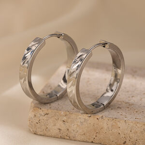 1 Pair Simple Circle Stainless Steel Waterproof Gold Color Hoop Earrings h5 Picture4