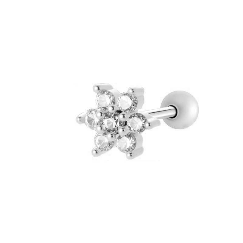 1 Adet Parıldayan Pençe Bakır Altın Rengi Zirkonyum Kadın Piercing Küpe h5 