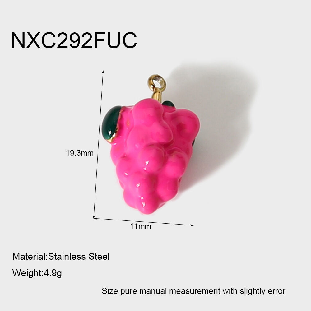 1 Piece Romantic Series Sweet Plant Stainless Steel Waterproof  DIY Pendant h5 