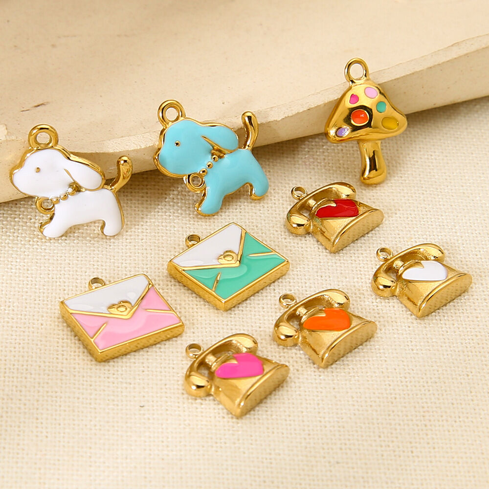 1 Piece Romantic Series Cute Heart Stainless Steel Waterproof DIY Pendant