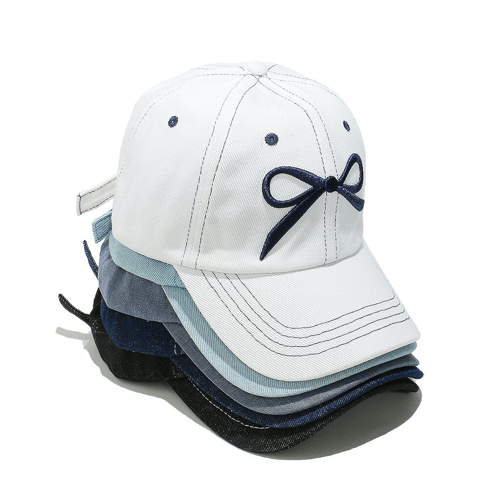1 Piece Denim Bow Embroidery Baseball Cap h5Picture4