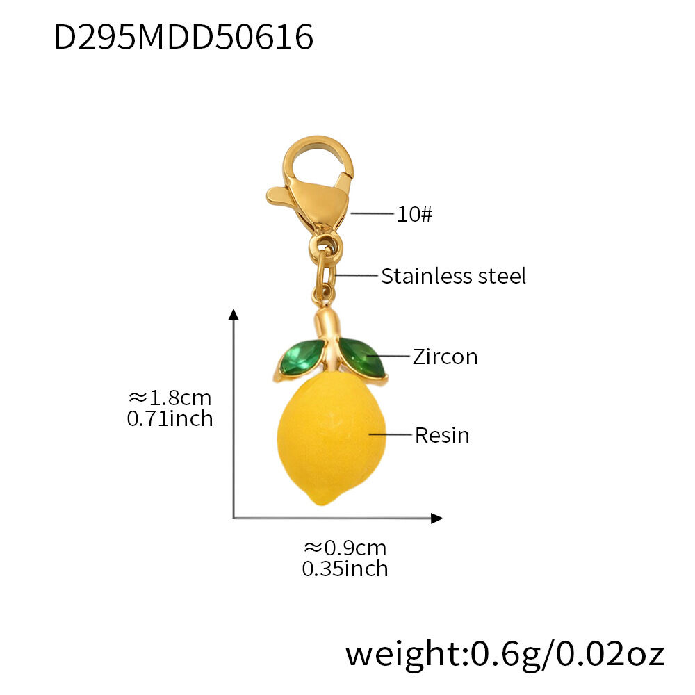 D295-Altın Limon Kolye Resim11