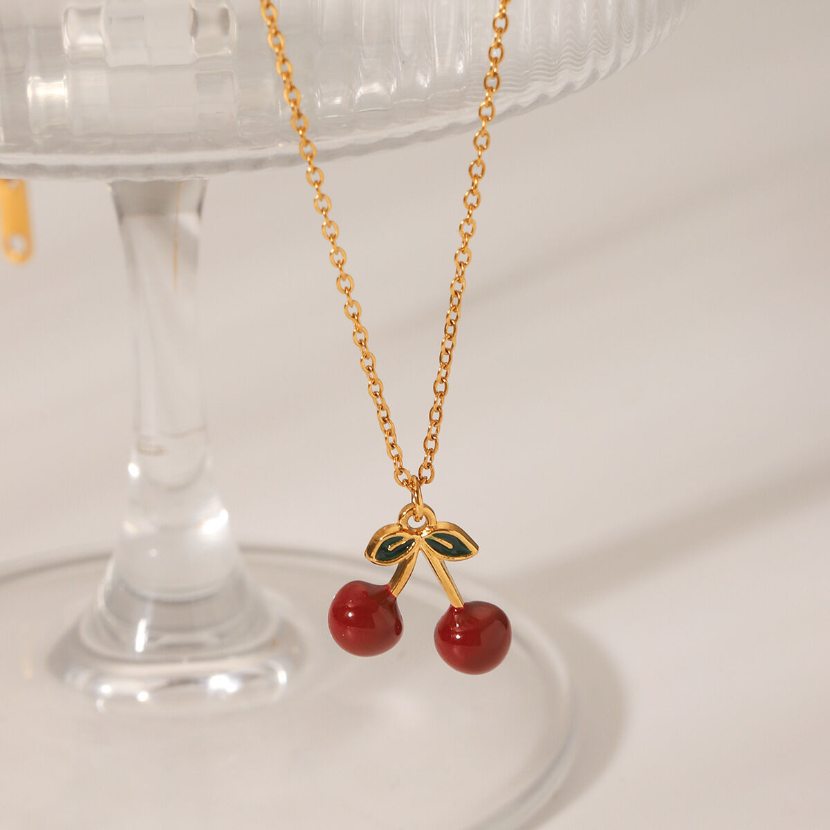 1 Pair Simple Series Daily Plant Stainless Steel Waterproof  Women's Pendant Necklaces Picture3