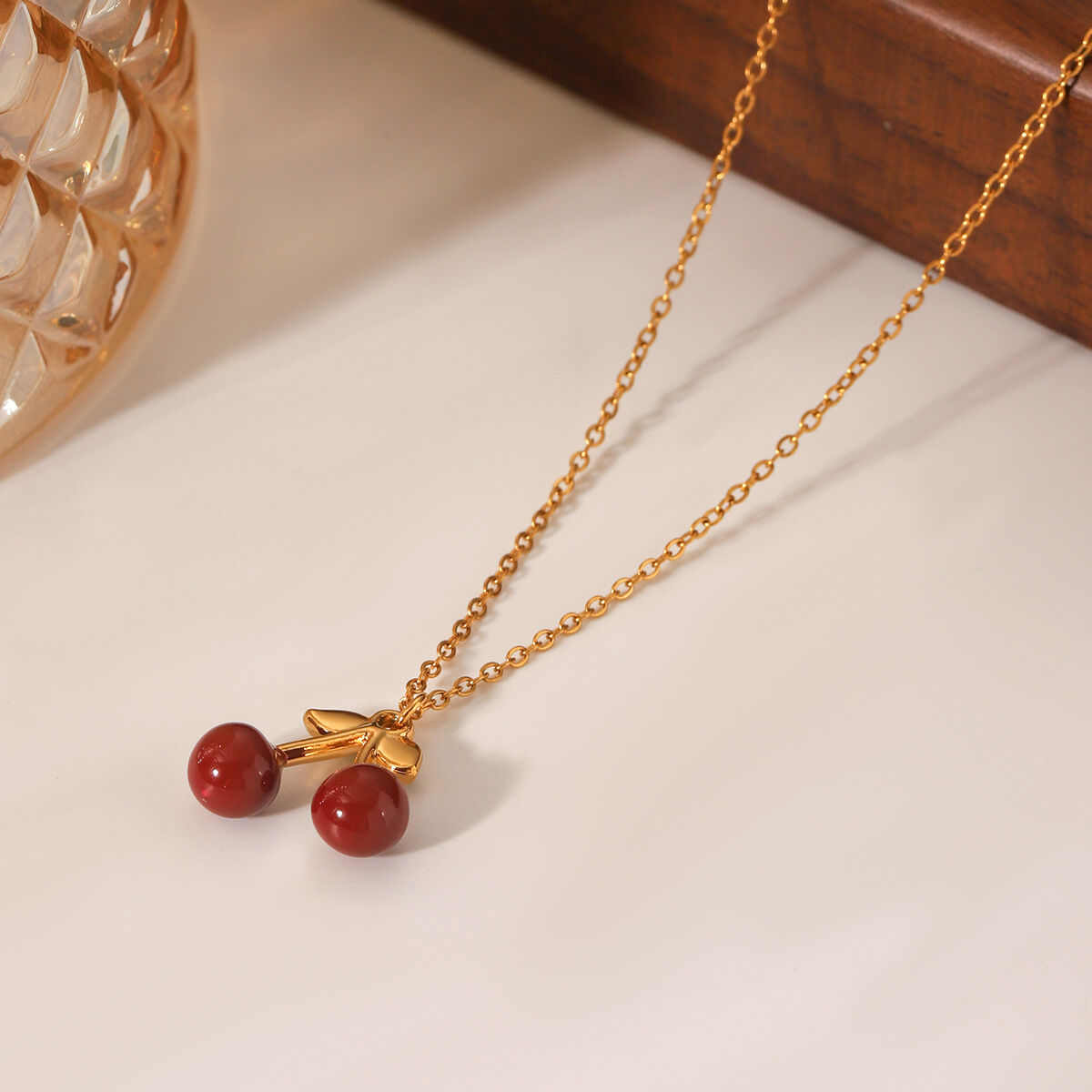 1 Pair Simple Series Daily Plant Stainless Steel Waterproof  Women's Pendant Necklaces Picture5
