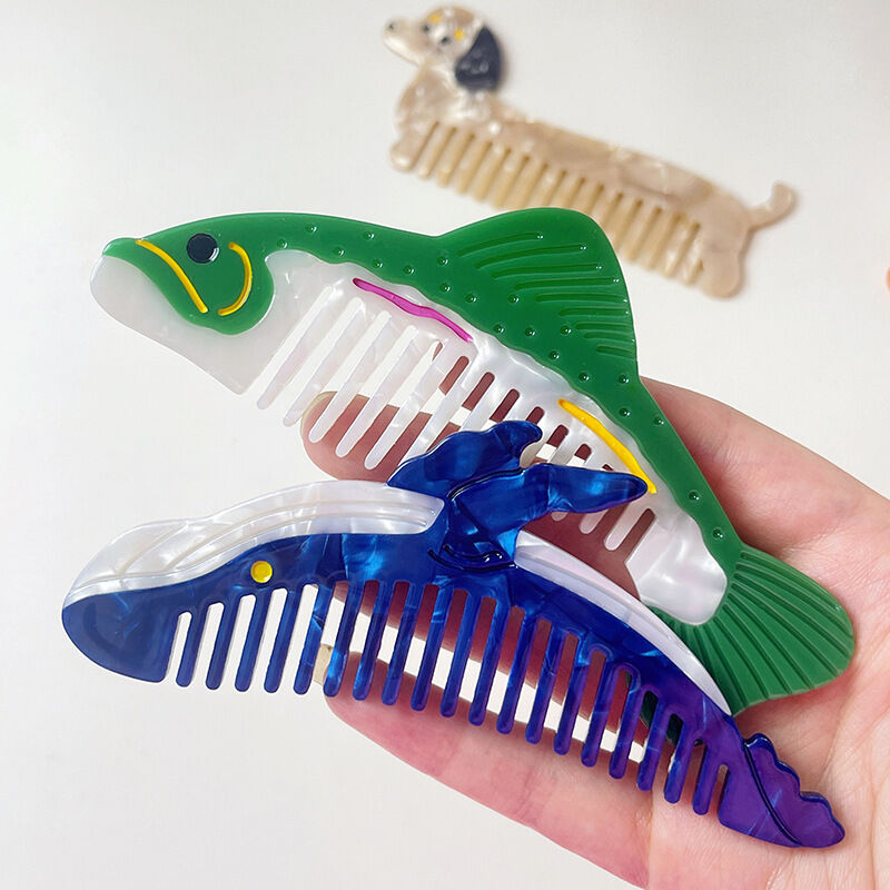 1 Piece Marine Organism Cellulose Acetate Sheet Women's Combs Picture4