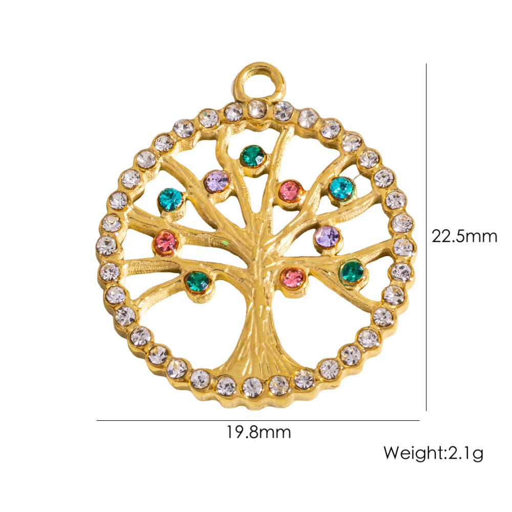 Vintage Tree Life Stainless Steel Waterproof DIY Pendant