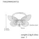 Txa324-Steel Butterfly Zircon Ring-Size 7 Picture6