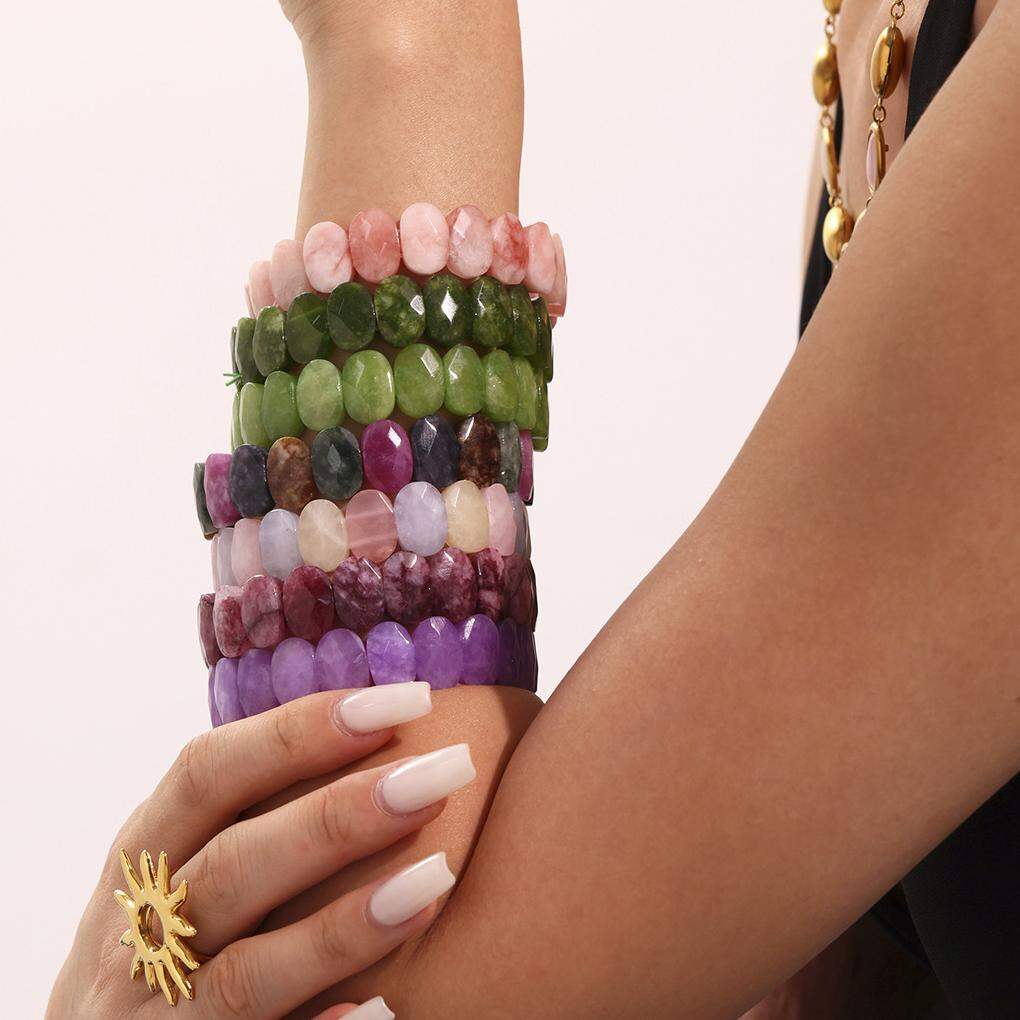 1 Piece Polychrome Beads Natural Stones Women's Beaded Bracelets h5 Picture6