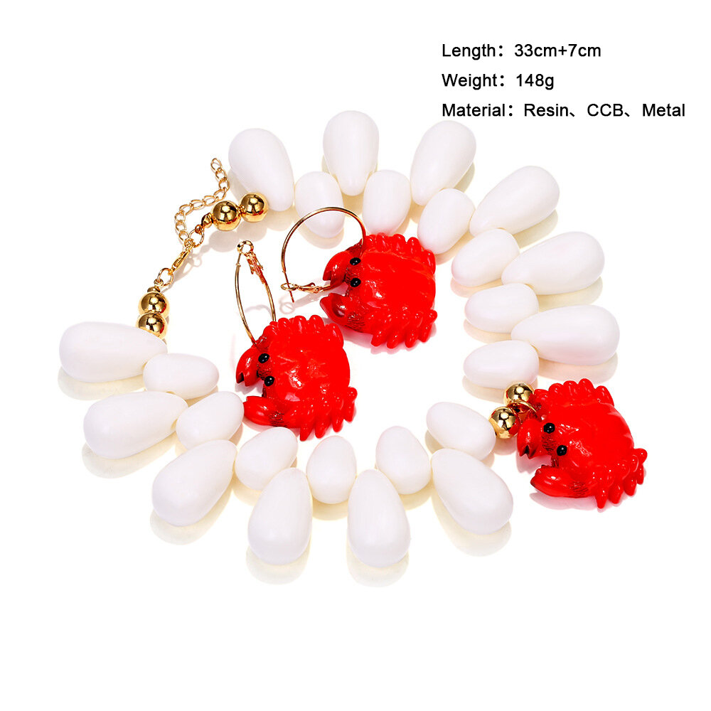 Ensemble collier + boucles d'oreilles 
