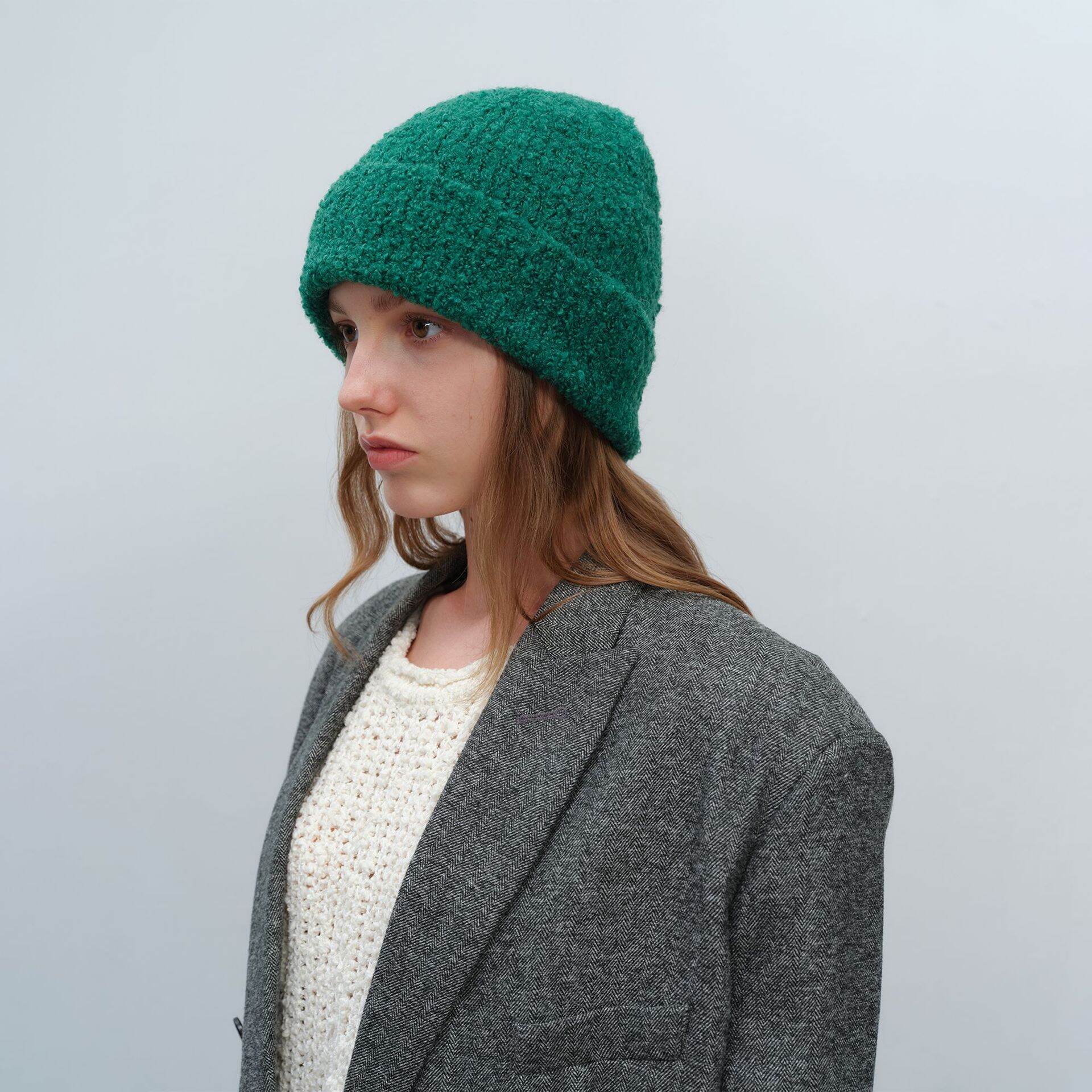 1 Piece Plush Solid Color Polyester Women's Hats 2