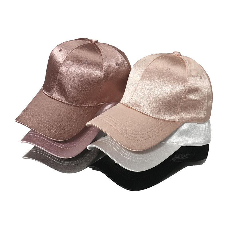 1 Piece Silk Satin Solid Color Baseball Cap