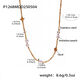 P1268- Collar de cuentas de piedra natural marrón 42+5cm Imagen2