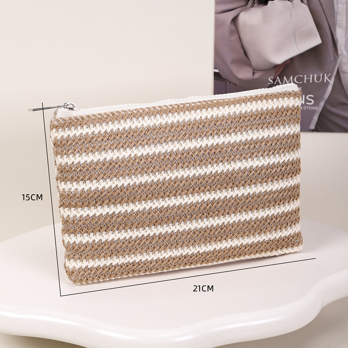 1 Piece Simple Strip Women's Makeup Bag h5 