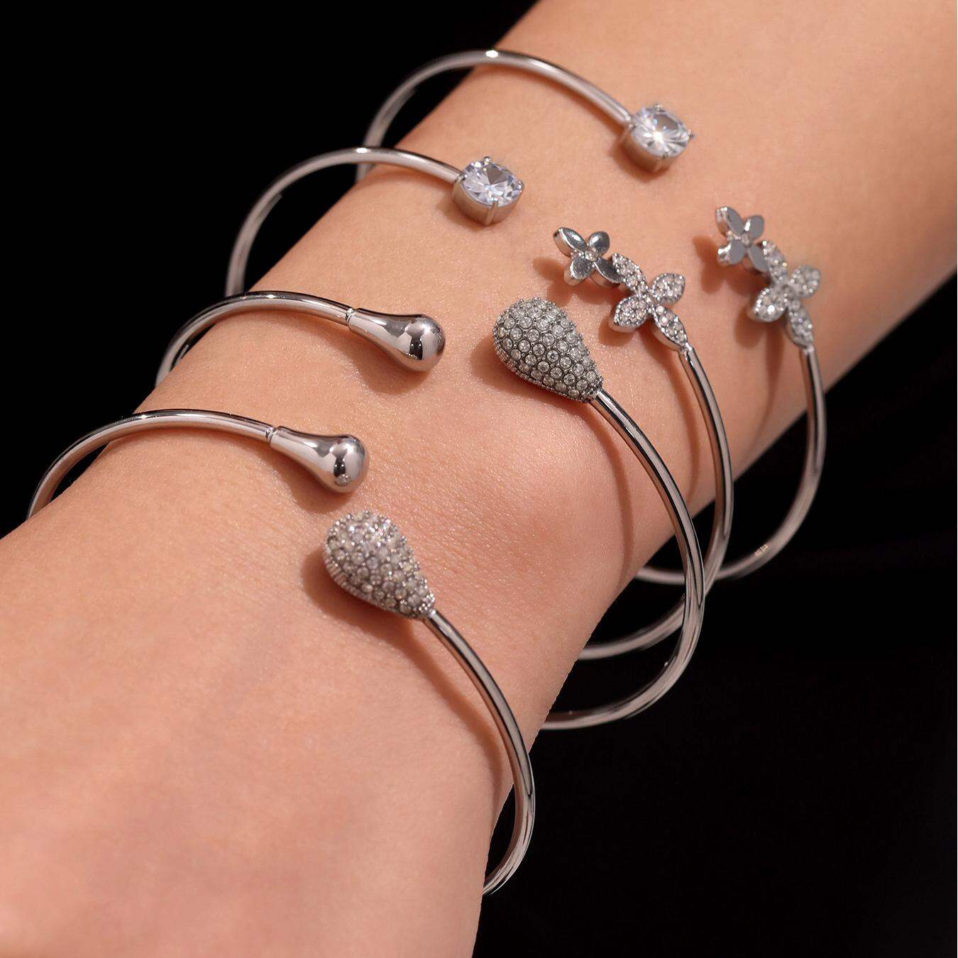 1 Piece Vacation Coral Stainless Steel Waterproof Gold Color Women's Bangles Picture5
