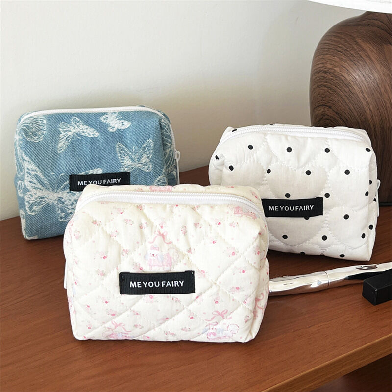1 pezzo semplice serie casual pois poliestere borse per il trucco da donna