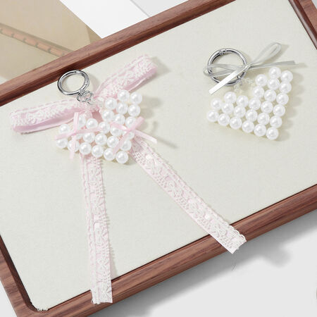 1 Piece Beaded Heart Bag Charm