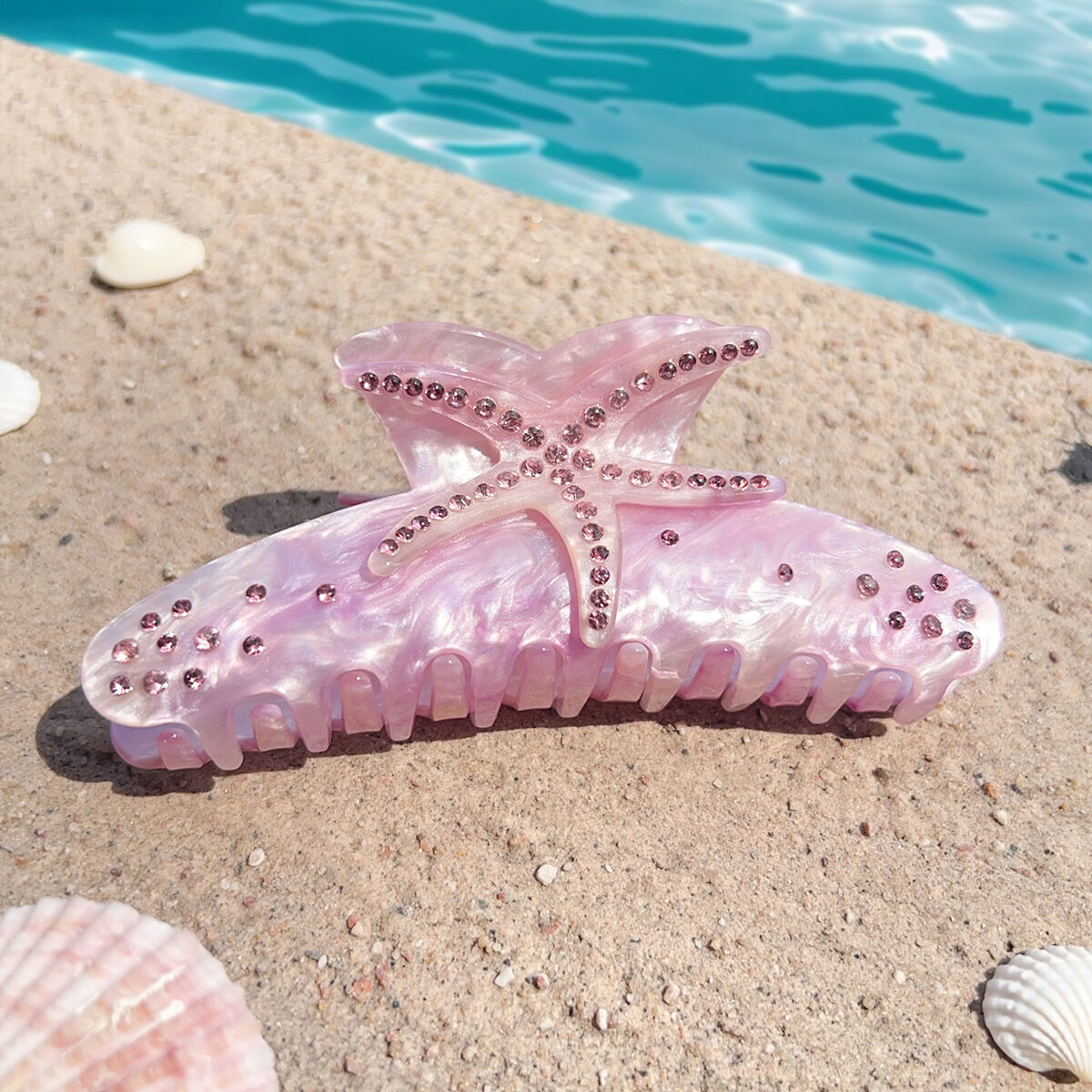 1 Piece Beach Starfish Acrylic Women's Hair Claws h5 