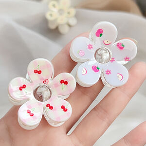 1 Piece Romantic Series Sweet Flower Plastic Women's Hair Claws h5 Picture3