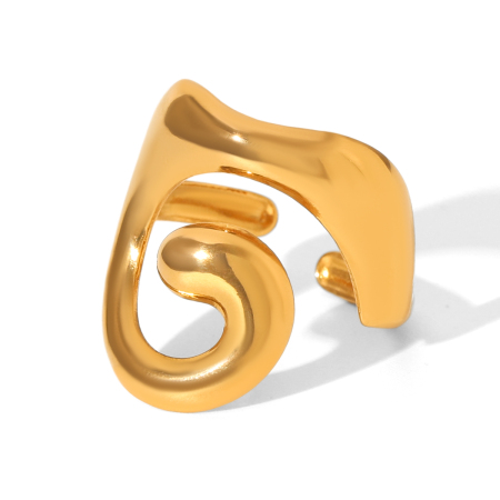1 Piece Simple  Daily Irregular Shape Stainless Steel Waterproof  Statement Rings