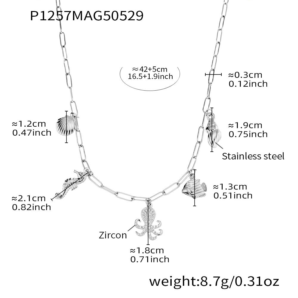 P1257-Steel Diy Pendant Necklace 42+5Cm Picture2