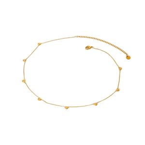 Three Dimensional Heart Shaped Stainless Steel Waterproof Chain DIY Women's Necklace h5 Picture5