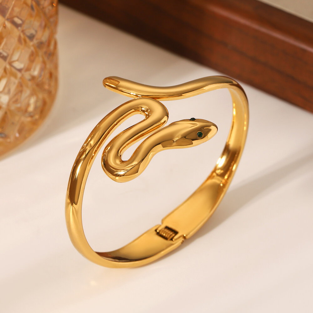 1 Pair Simple Series Daily Geometric Stainless Steel Waterproof Women's Bangles Picture7