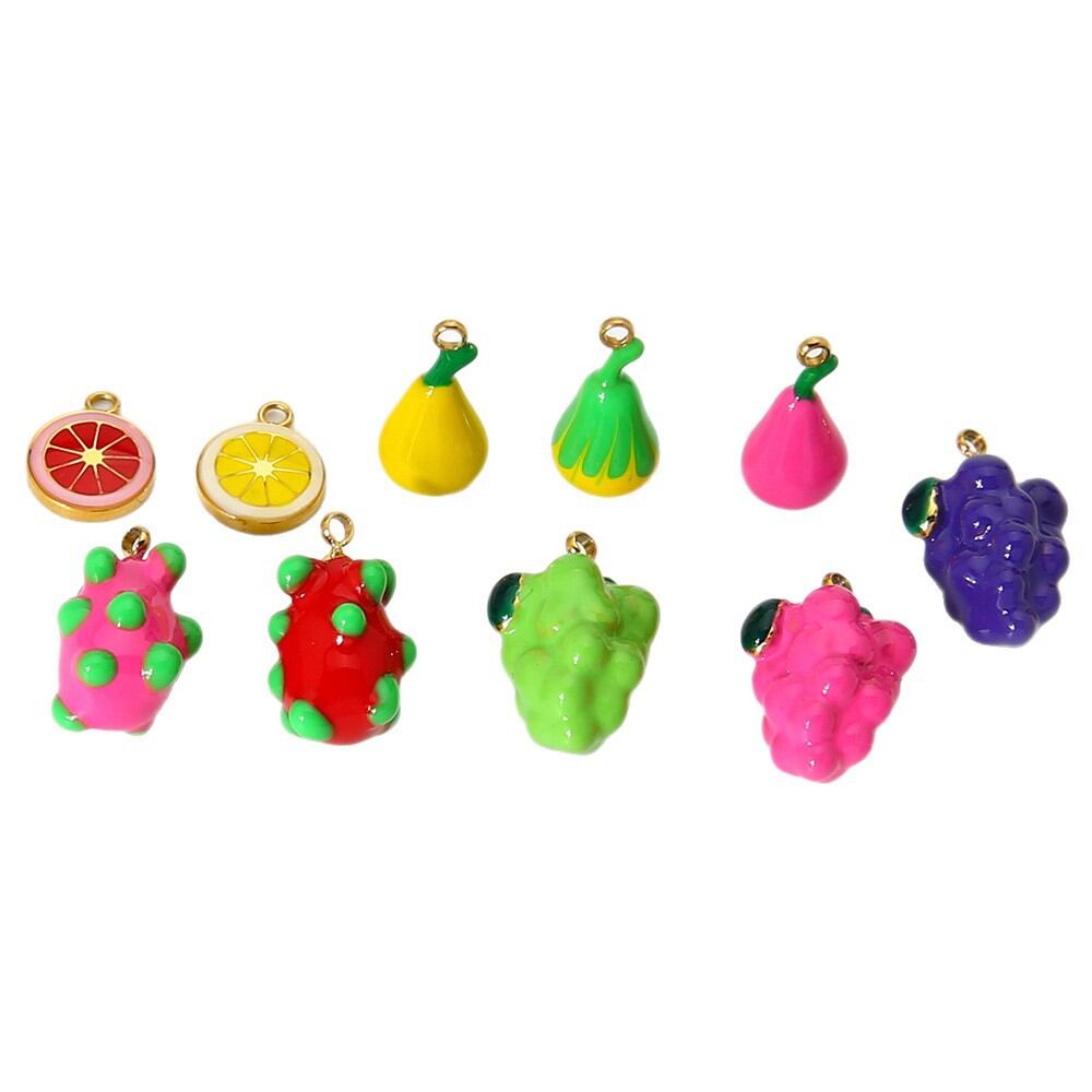 1 Piece Romantic Series Sweet Plant Stainless Steel Waterproof  DIY Pendant h5 Picture5