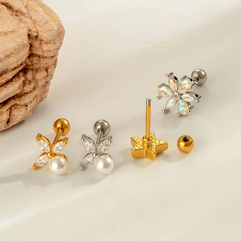 1 pezzo orecchini da donna con zirconi color rame e oro intricati 2