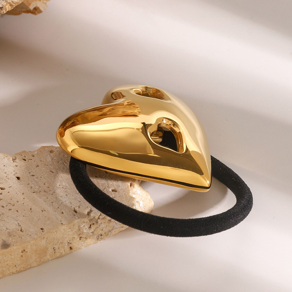 1 Piece Heart Stainless Steel Hair Tie Picture2
