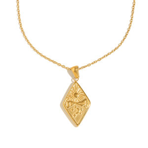 1 Piece Simple Series Daily Sun Stainless Steel Waterproof Women's Pendant Necklaces h5