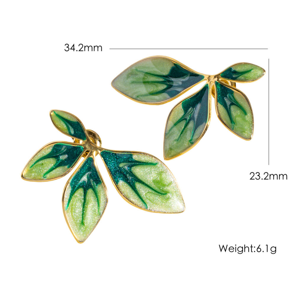 1 Pair Romantic Series Sweet Flower Stainless Steel Waterproof Women's Stud Earrings