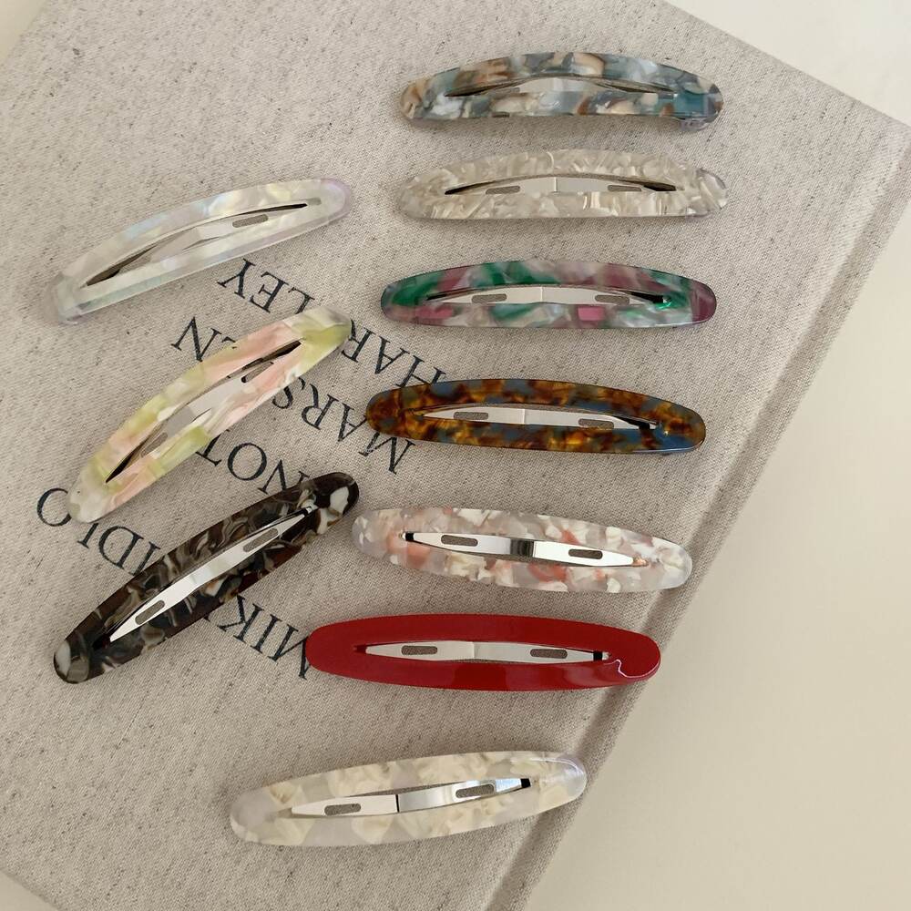 1 Pair Simple Series Retro Mixed Color Acetate Women's Hair Clips h5Picture4