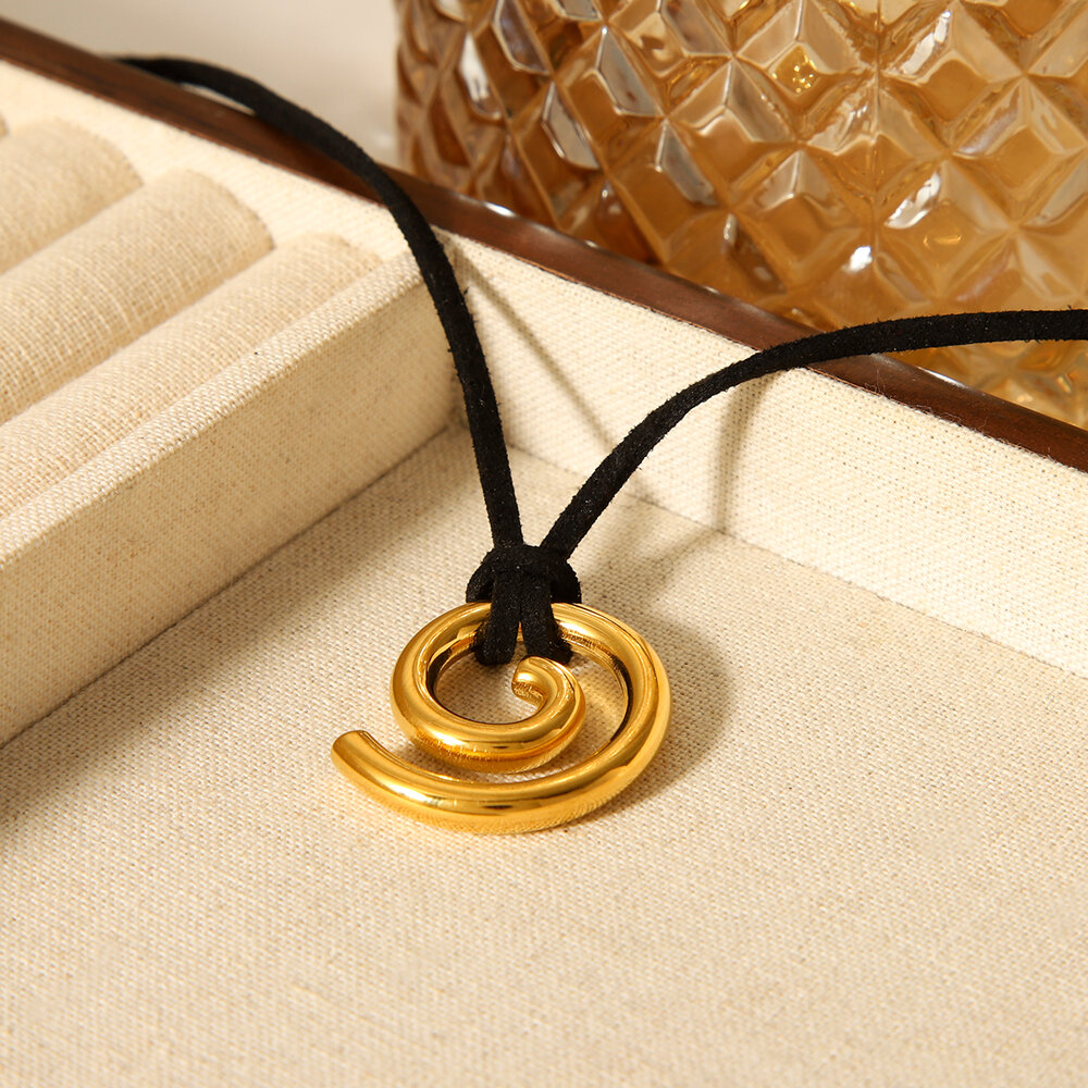 1 Piece Simple Daily Lines Stainless Steel Waterproof Women's Pendant Necklaces Picture6