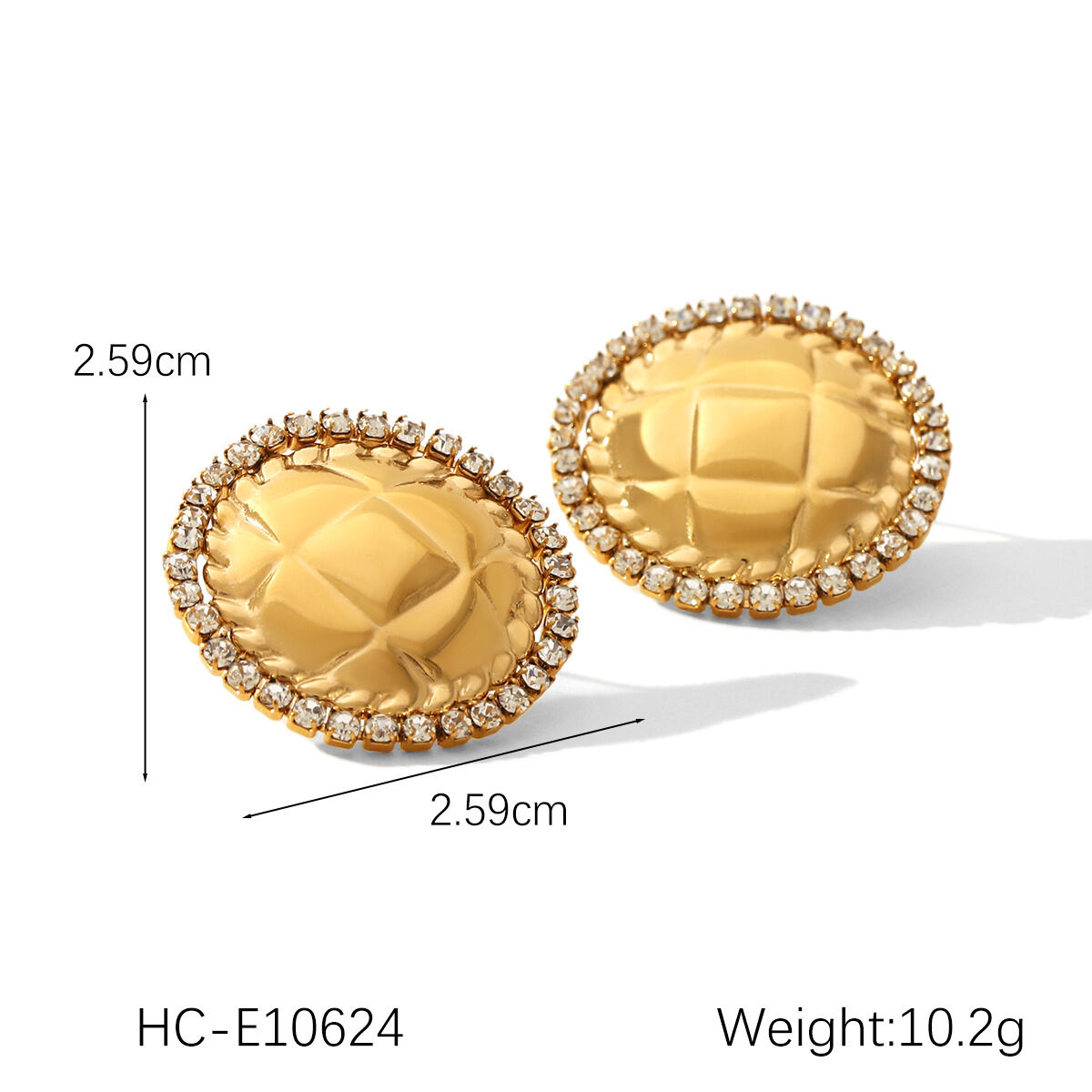1 Pair Simple Daily Geometric Stainless Steel Waterproof Women's Stud Earrings h5 Picture2