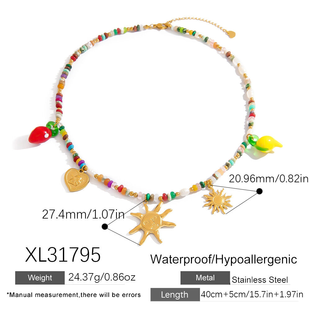 Collier de perles en pierre naturelle 1 pièce h5 Image2