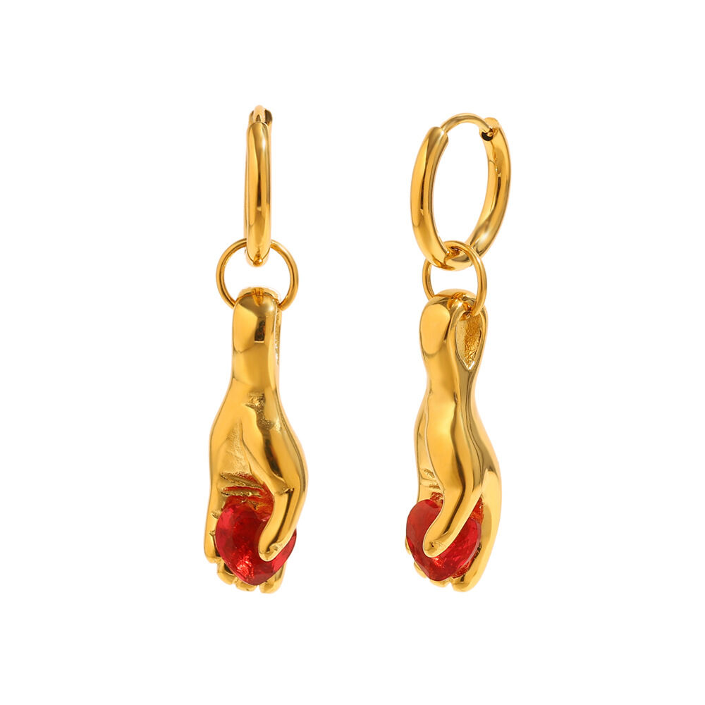 1 par de pendientes románticos y bonitos de acero inoxidable con forma de amor, resistentes al agua, para mujer. h5 