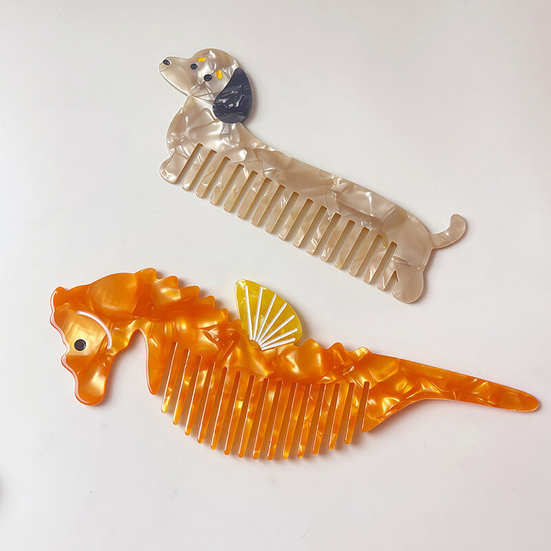 1 Piece Marine Organism Cellulose Acetate Sheet Women's Combs 2