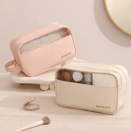 1 Pair Simple Series Simple Letter Women's Makeup Bags
