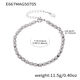 E667-Bracciale ovale in acciaio 16,5+6cm Immagine10